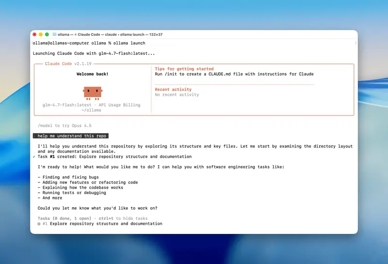 Ollama 新增 launch 命令：一键启动编程智能体，无需配置