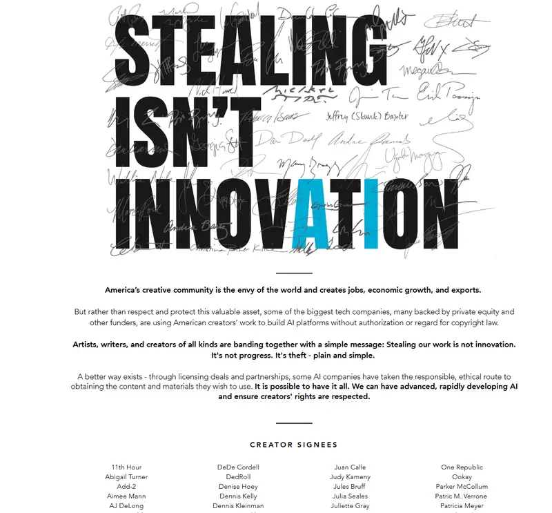 数百名创意人士警告：警惕"AI 垃圾"的未来