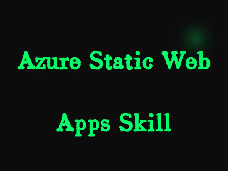 Azure Static Web Apps Skill