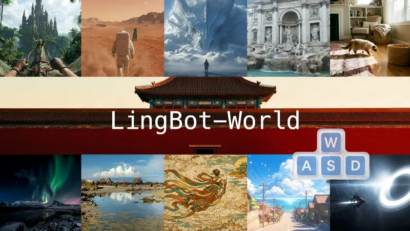 LingBot-World：蚂蚁灵波开源交互式世界模拟器，支持高保真、长时序、可交互的虚拟环境生成