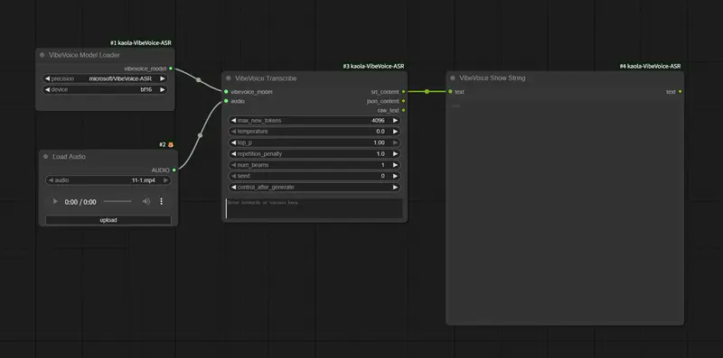 ComfyUI VibeVoice ASR：高质量长时语音识别自定义节点，支持说话人分离与SRT导出