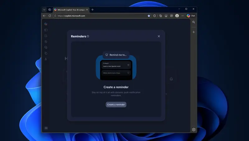 微软 Copilot 上线“提醒”功能，免费用户也能用