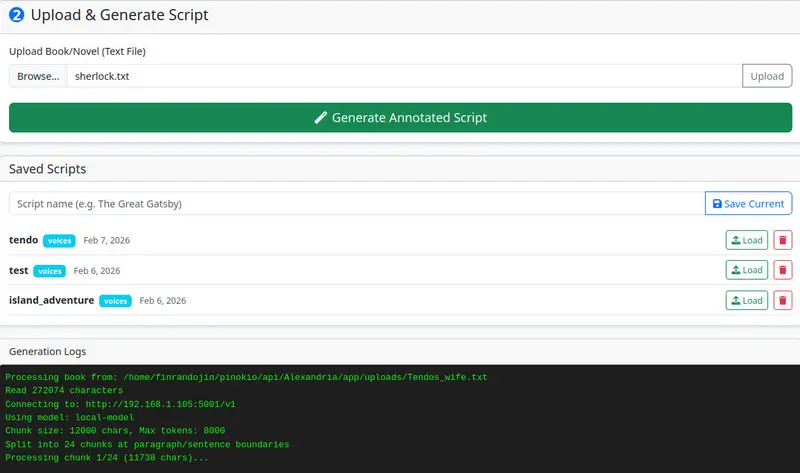 Alexandria Audiobook Generator