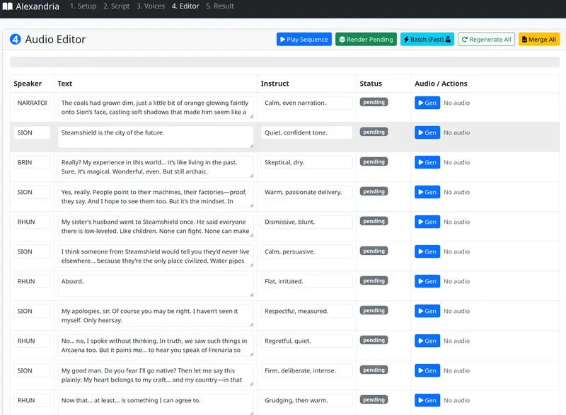 Alexandria Audiobook Generator