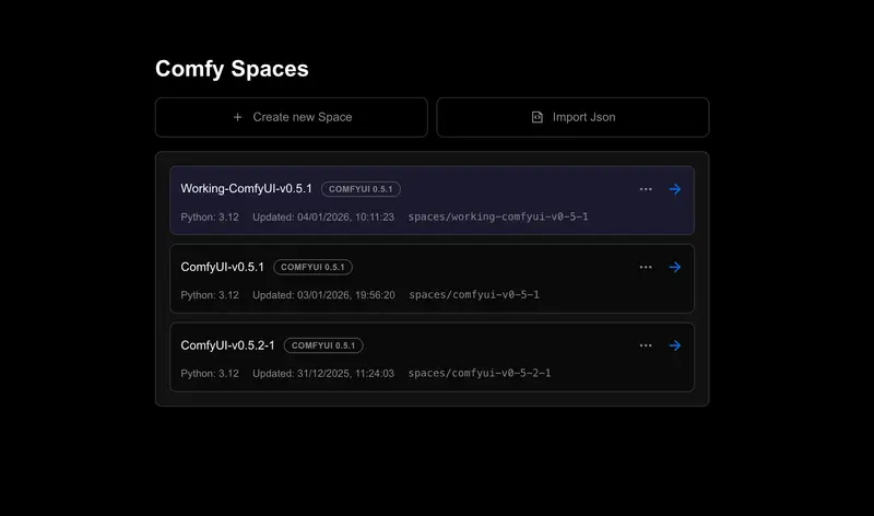 Comfy Spaces：用隔离工作空间管理 ComfyUI，坏节点再也不会搞崩你的主环境