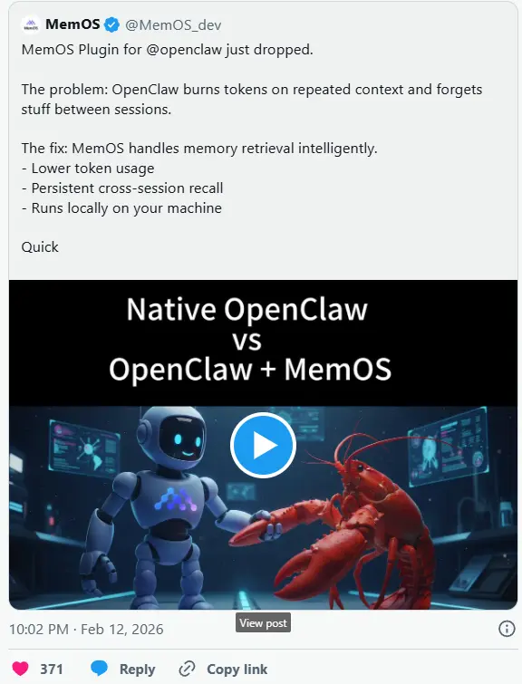 告别令牌浪费！MemOS 发布 OpenClaw 插件：多智能体内存成本直降 70%，协作更高效