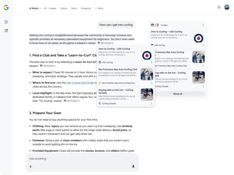 谷歌 AI 搜索升级:链接将更显眼,悬停即可查看来源详情
