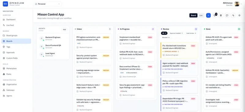 OpenClaw Mission Control