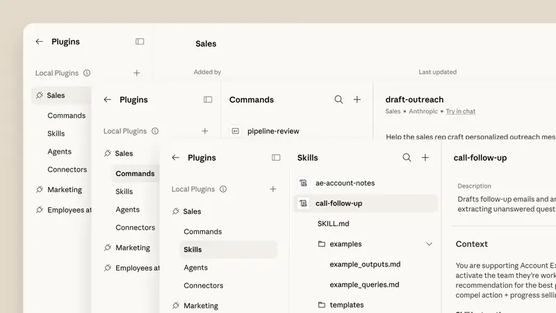 告别复制粘贴!Anthropic 推出企业级插件系统,让 Claude 成为 Excel 与 Slack 的“原生大脑”
