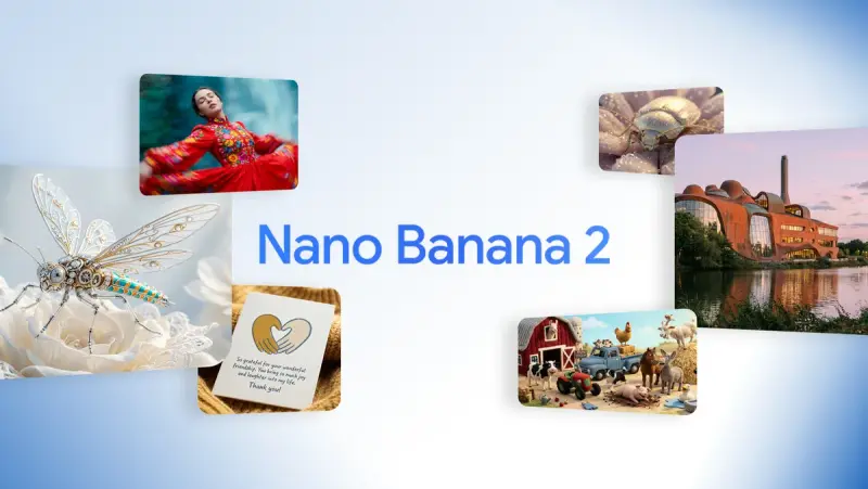 谷歌发布 Nano Banana 2：融合 Flash 速度与 Pro 级画质，角色一致性高达 5 人