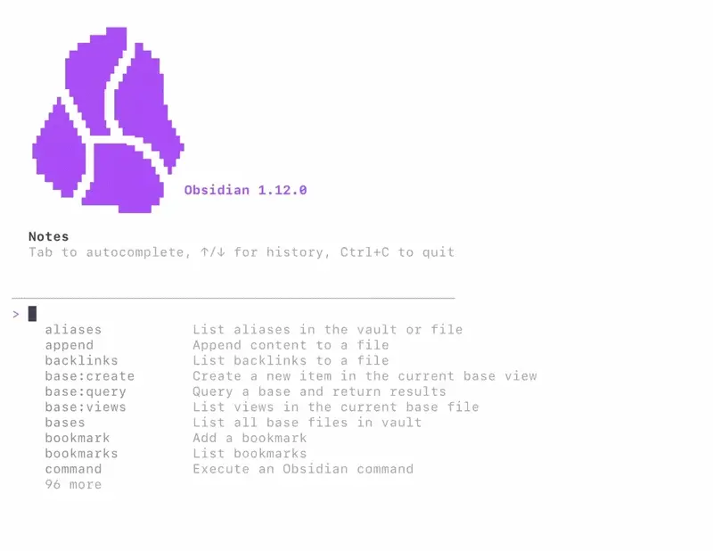 Obsidian 1.12 重磅更新:原生 CLI 命令行界面上线,解锁笔记自动化与 AI 工作流新玩法