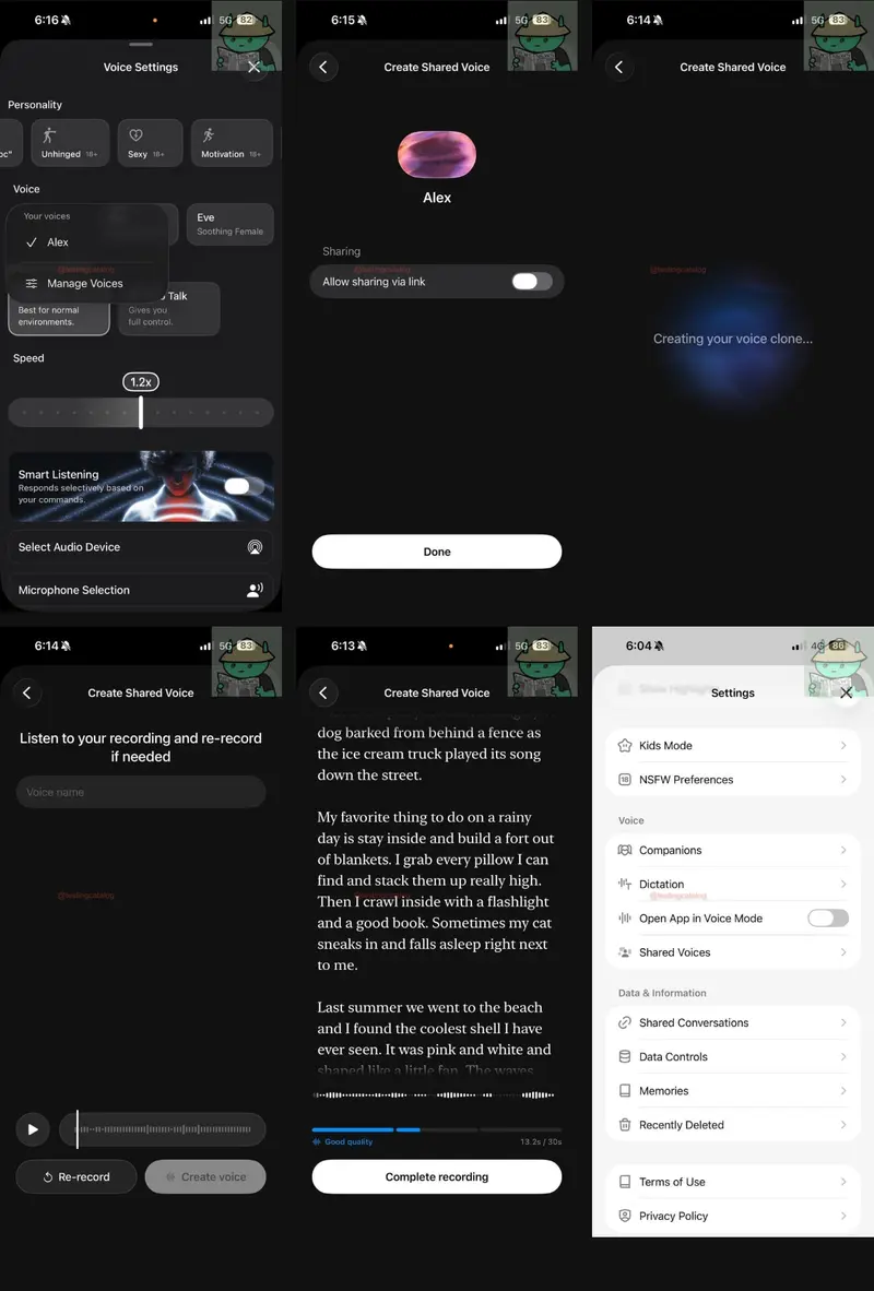 xAI 测试 Grok 语音克隆:录制即生成,支持链接分享打造“声音市场”