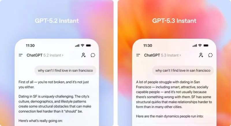 OpenAI 推出 GPT-5.3 Instant：告别“说教式”拒答，幻觉率最高直降 27%，重塑日常对话体验