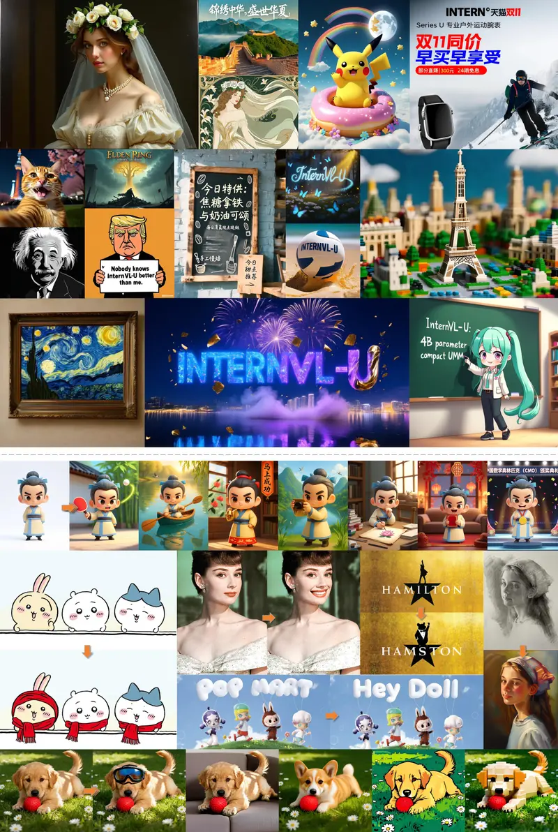上海 AI 实验室发布 InternVL-U：40 亿参数统一多模态模型，理解、推理、生成与编辑全能合一