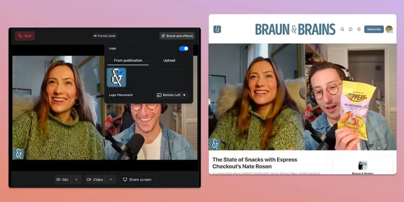 Substack 推出用于预录制节目的新录音工作室工具和新的叠加工具