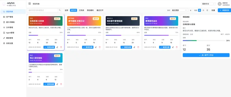 Jellyfish AI短剧工厂