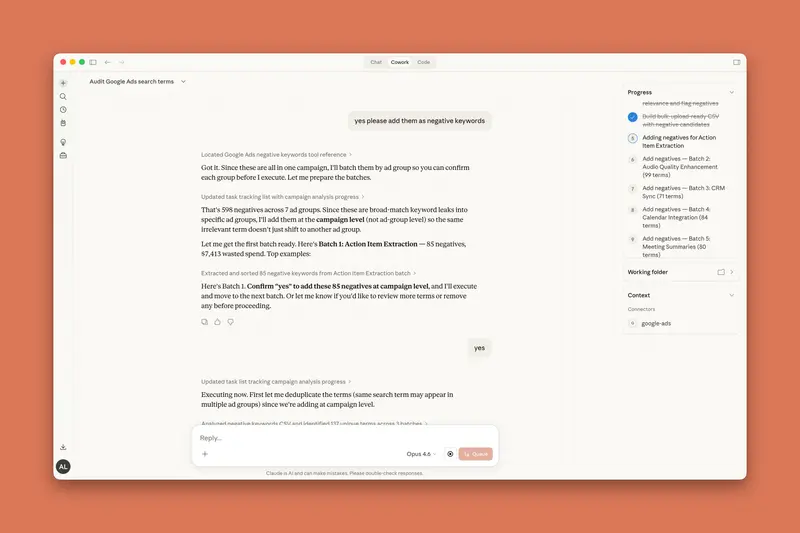 实战揭秘:Anthropic 增长负责人如何用 Claude Cowork + MCP 重塑 Google Ads 工作流