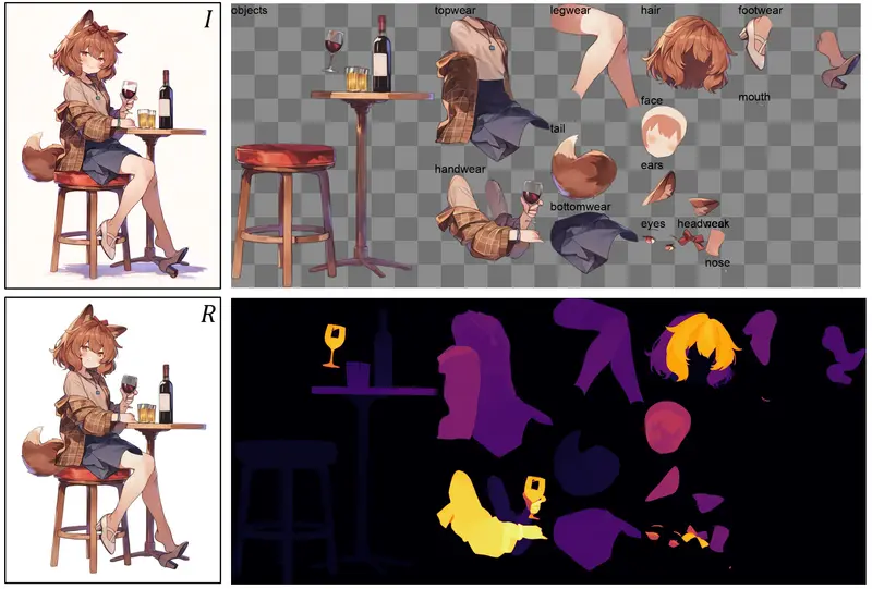 See-through：一张静态动漫图，自动“透视”拆分为可动 2.5D 角色