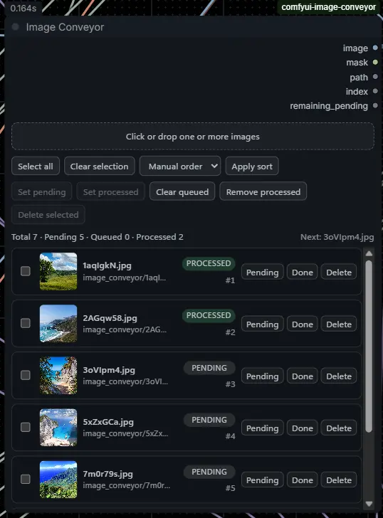 ComfyUI Image Conveyor：高效的顺序图像批处理队列节点