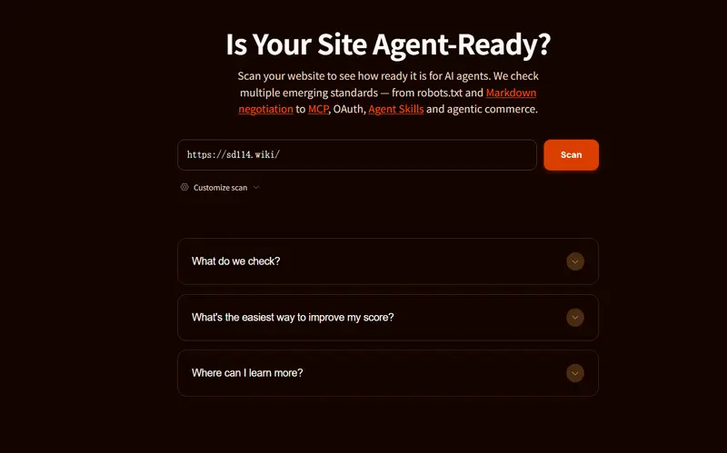 Is Your Site Agent-Ready?