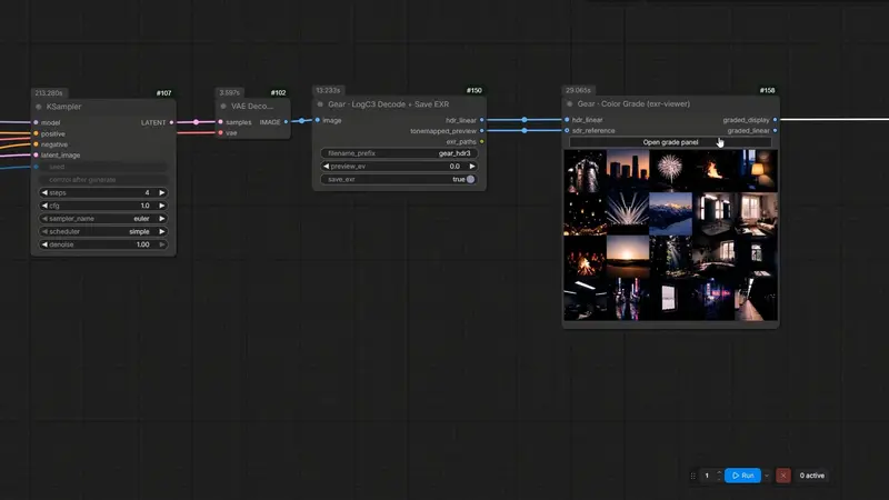 ComfyUI_Gear:面向 VFX 的专业级 HDR 调色与 EXR 工作流节点