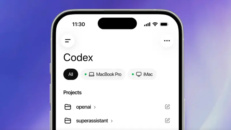 OpenAI Codex 登陆 ChatGPT 移动端：手机遥控电脑编程，实时同步终端输出与审批，支持 iOS/Android 全计划用户
