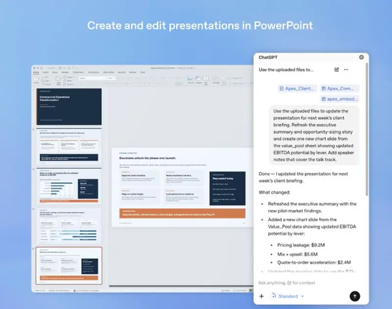 ChatGPT for PowerPoint