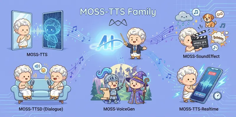MOSS-TTS v1.5 发布：支持 31 种语言与显式停顿控制，零样本克隆更稳定，首字节延迟低至 180ms