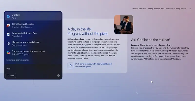 微软确认：Ask Copilot 将于 2026 年中期登陆 Windows 11 任务栏，Click to Do 支持截图转 Excel，主打企业级代理体验