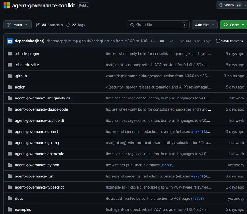 Agent Governance Toolkit