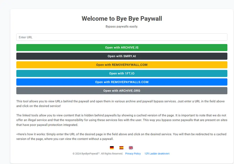 Bye Bye Paywall