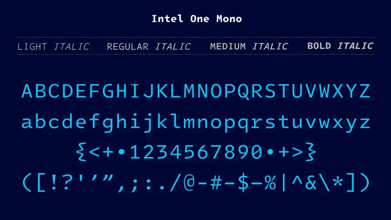 Intel One Mono