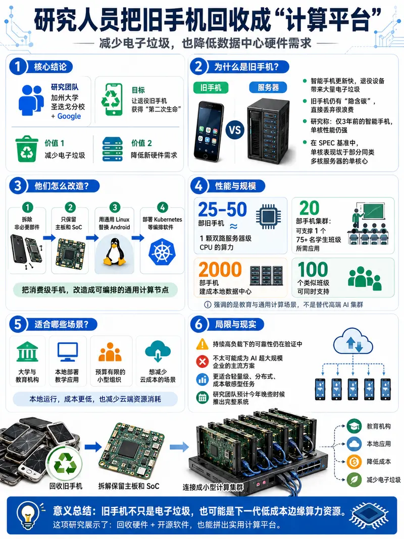旧手机变身高性能服务器?UCSD 研究证实:三年前 Pixel 单核性能竟超同级服务器