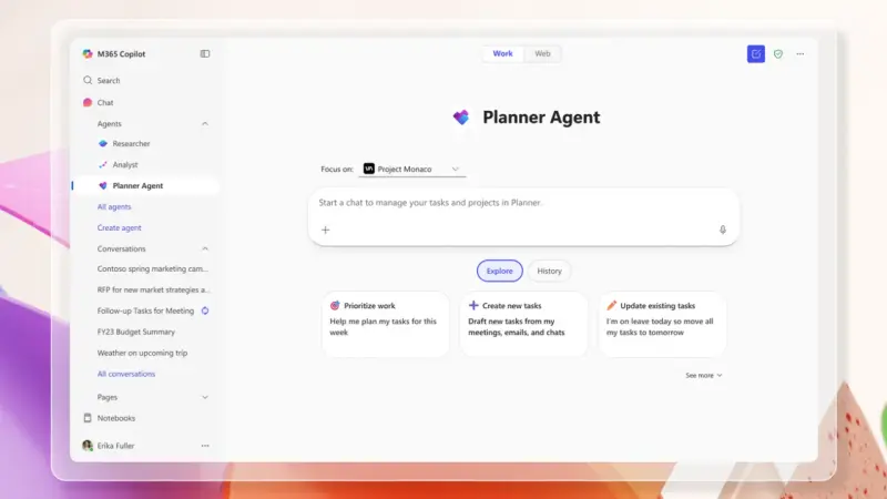 微软向所有 Microsoft 365 Copilot 用户推出 Planner Agent