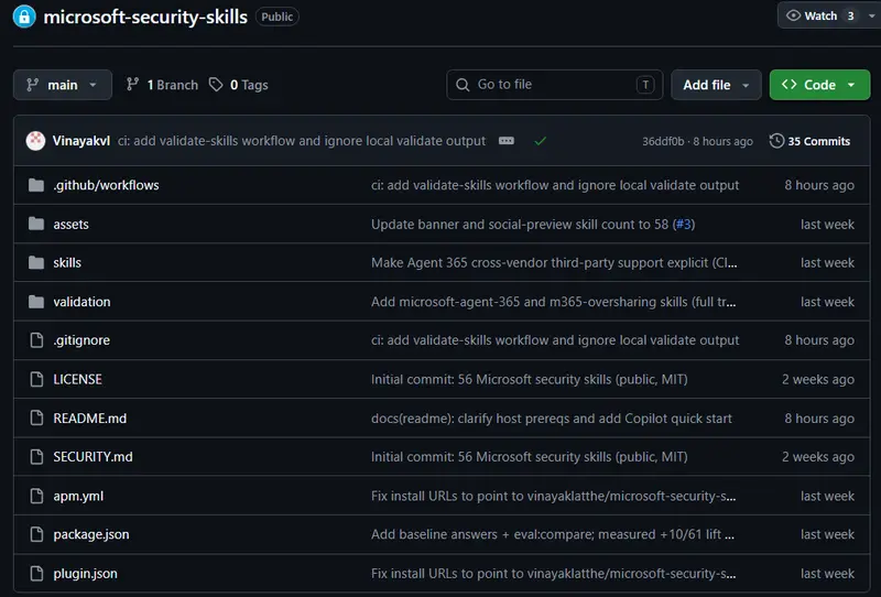 Microsoft Security Skills Plugin
