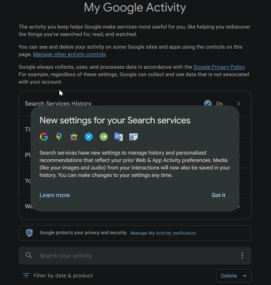 Google 拆分隐私设置：搜索记录与个性化推荐实现独立管理，媒体数据默认保存引关注