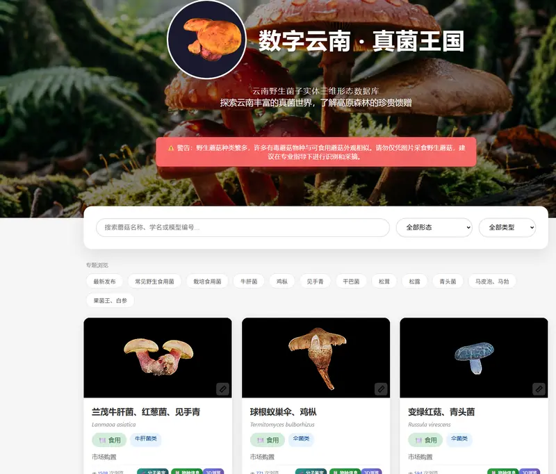 数字云南·真菌王国