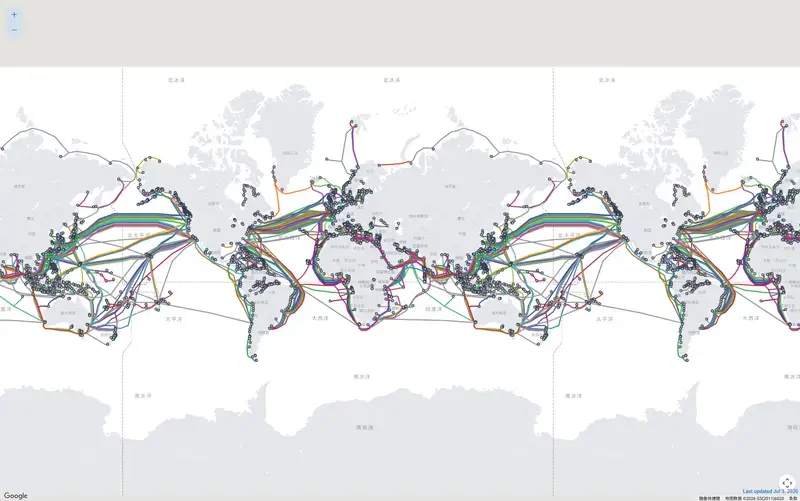 海底光缆地图
