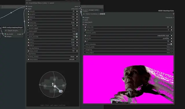 ComfyUI-CrossViewWarp:为 IC-LoRA 打造的可视化视角变换与关键帧运镜节点