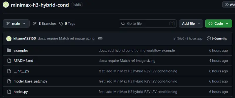 MiniMax H3 Hybrid Cond:在 ComfyUI 中实现 R2V 与 I2V 的混合条件控制