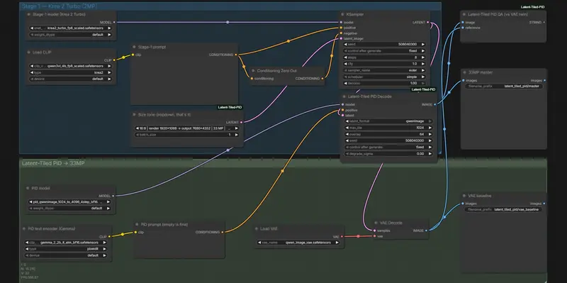 ComfyUI-Latent-Tiled-PiD：潜空间原生分块解码，实现33MP+无接缝PiD输出