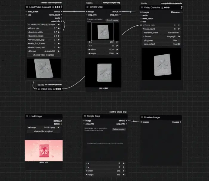 ComfyUI Simple Crop:拖拽交互式裁剪节点,不用运行工作流实时看裁切