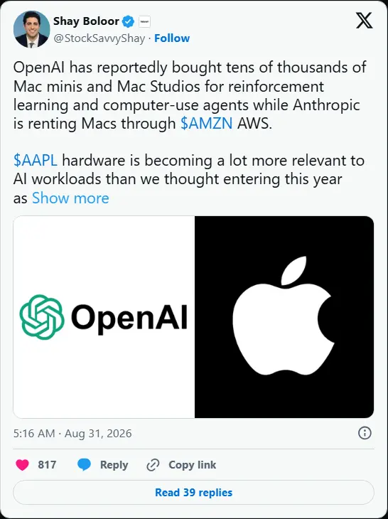 算力抢购潮！OpenAI囤下数万台Mac设备，RTX Spark新机首批货源直接售罄