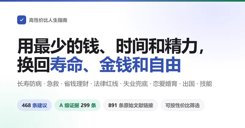 高性价比人生指南