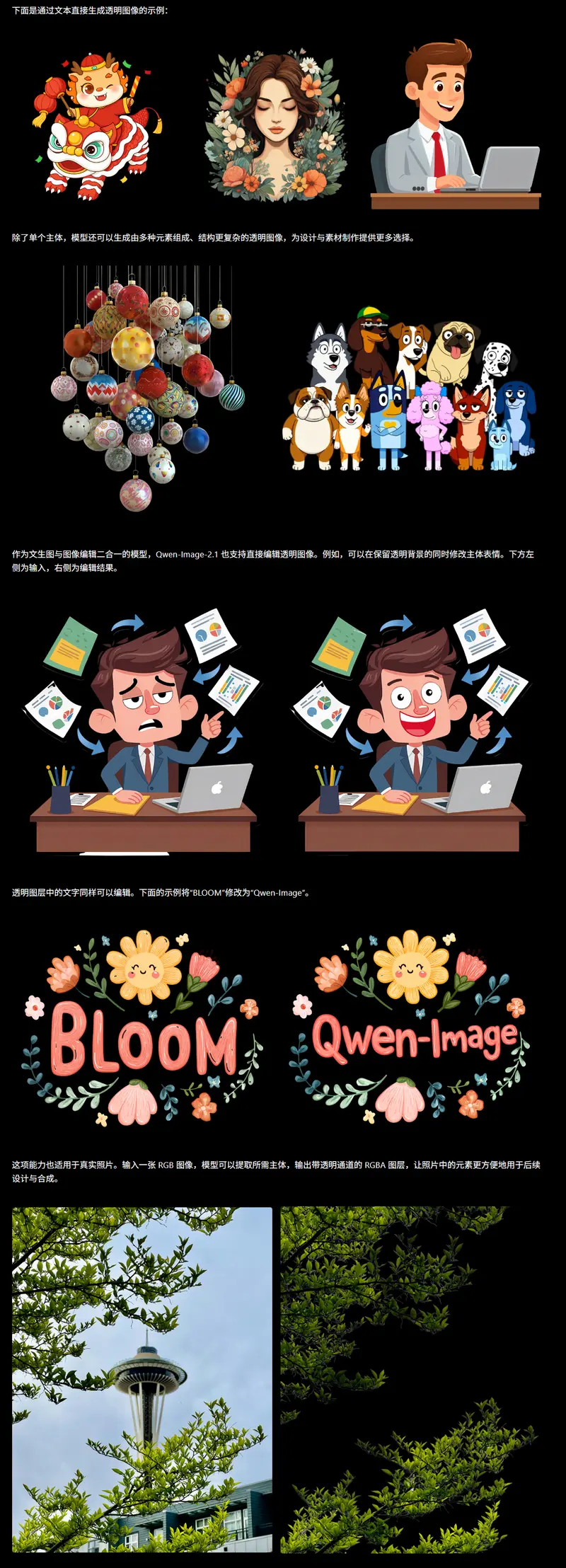 阿里千问开源 Qwen-Image-2.1:7B 小模型,原生支持透明图生成与图层编辑