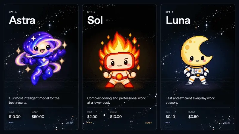 OpenAI 发布 GPT-6 Sol 与 Luna：价格直接腰斩，事实与编程任务错误大幅降低