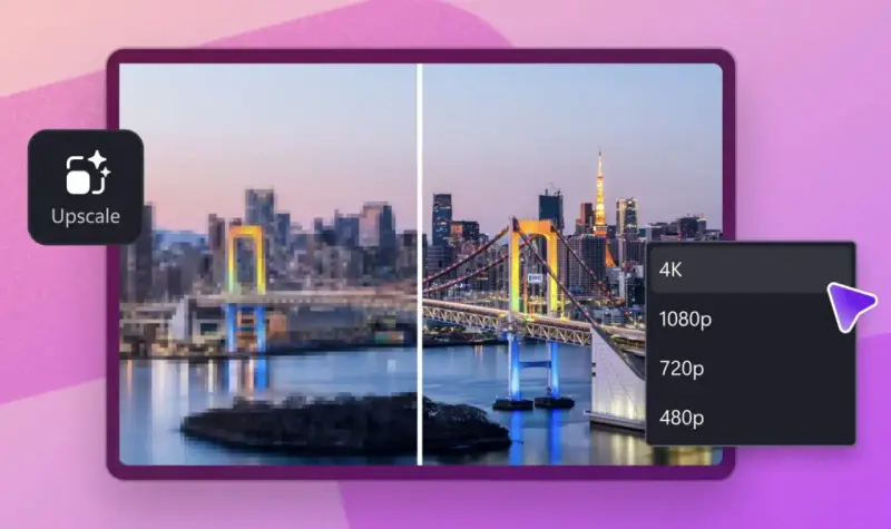 Windows 11 Clipchamp 新增本地 AI 视频放大，可直接将视频超分至 4K