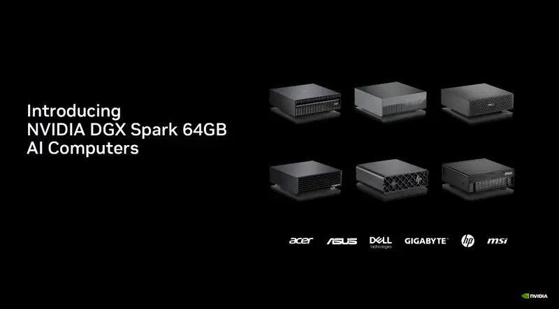 英伟达推出64GB DGX Spark:GB10机型起价4999美元,本地AI玩家新选择