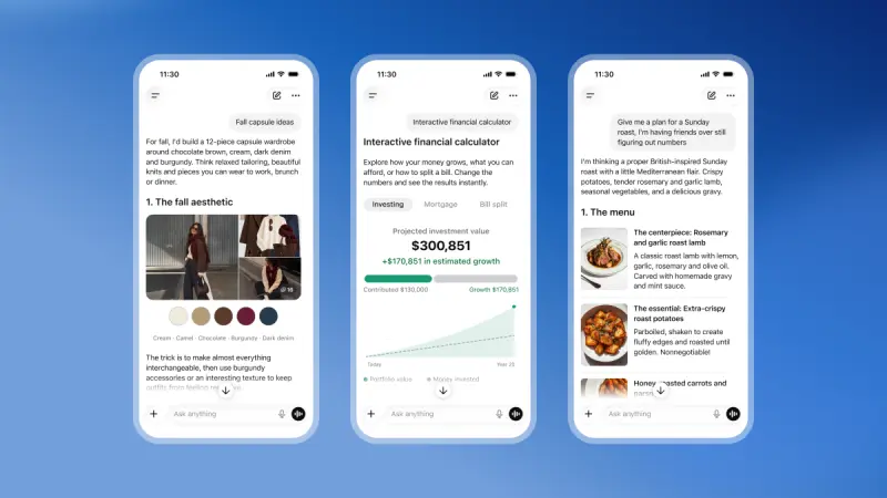 OpenAI 向12亿ChatGPT用户推送GPT-6，推出Intelligent UI，对话内直接生成交互式组件