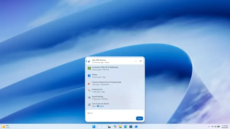 微软重构Windows搜索，新增Inline actions，支持自然语言直接执行系统操作